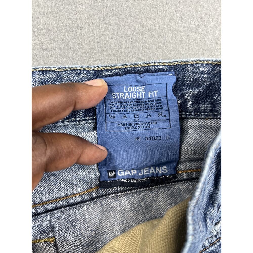 Gap Jeans Men's Size 32/34 Blue Straight Leg - Picture 3 of 9